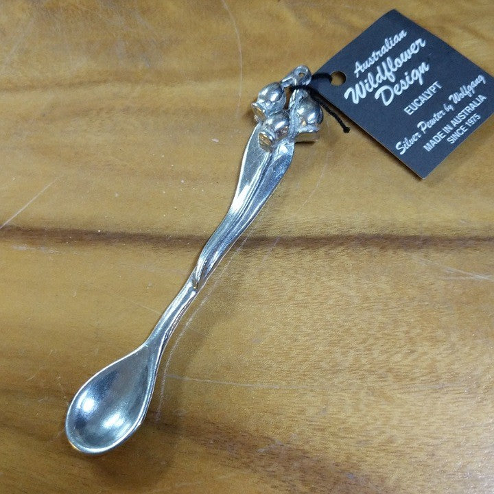 AUSTRALIAN MADE SILVER PEWTER SALT SPOON