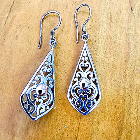 SILVER AND 18CT ROSE GOLD EARRINGS