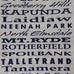 LINEN TEA TOWEL PROPERTY NAMES CRONULLA (BLACK)