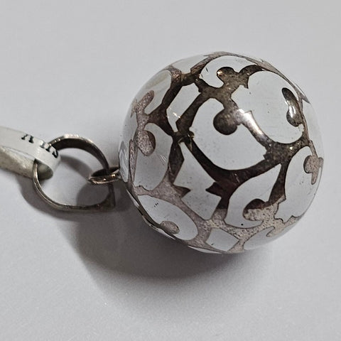 HARMONY BALL STERLING SILVER WHITE LACE