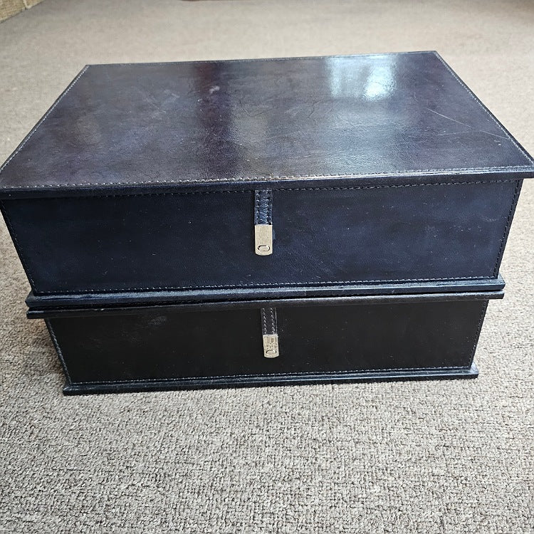 LEATHER DOCUMENT BOX