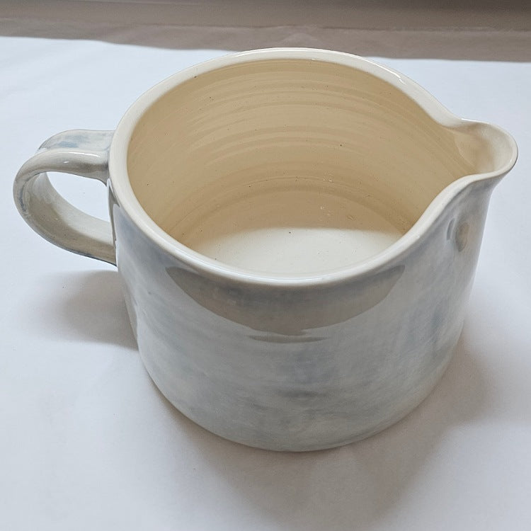 SQUAT CERAMIC HAND MADE CUSTARD JUGs