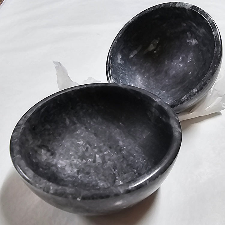 SALT DISH GREY MARBLE 8 CM