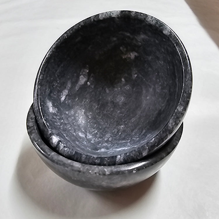 SALT DISH GREY MARBLE 8 CM