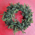 CHRISTMAS WREATH WITH PINECONES AND LIGHTS