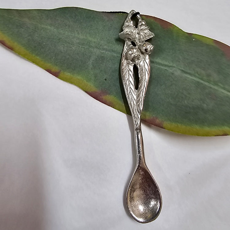 AUSTRALIAN MADE SILVER PEWTER SALT SPOON