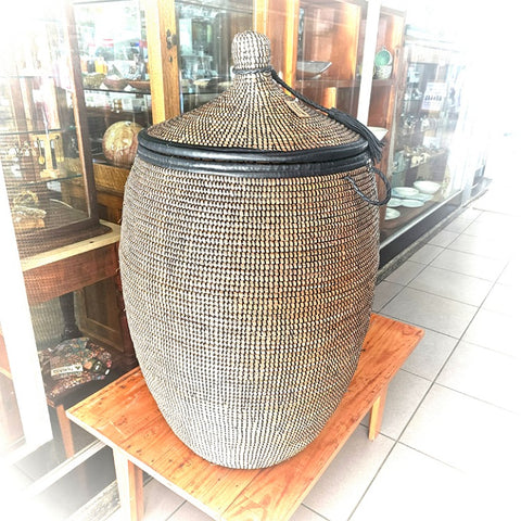 BLACK XL DOUWE BASKET MADE IN SENEGAL