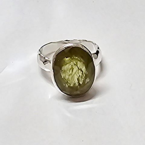 RING GROSSULAR GARNET FROM AFRICA SIZE 8.5