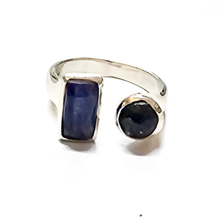 RING OCEAN KYANITE BLUE KYANITE DUO SIZE 7.5