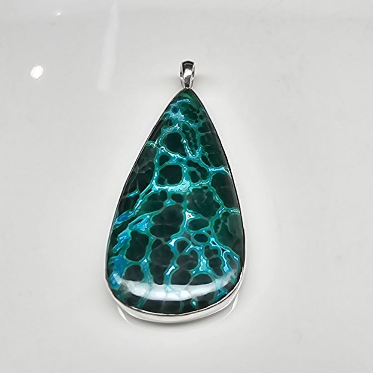 ENTIA PENDANT MALACHITE IN CHRYSOCOLA