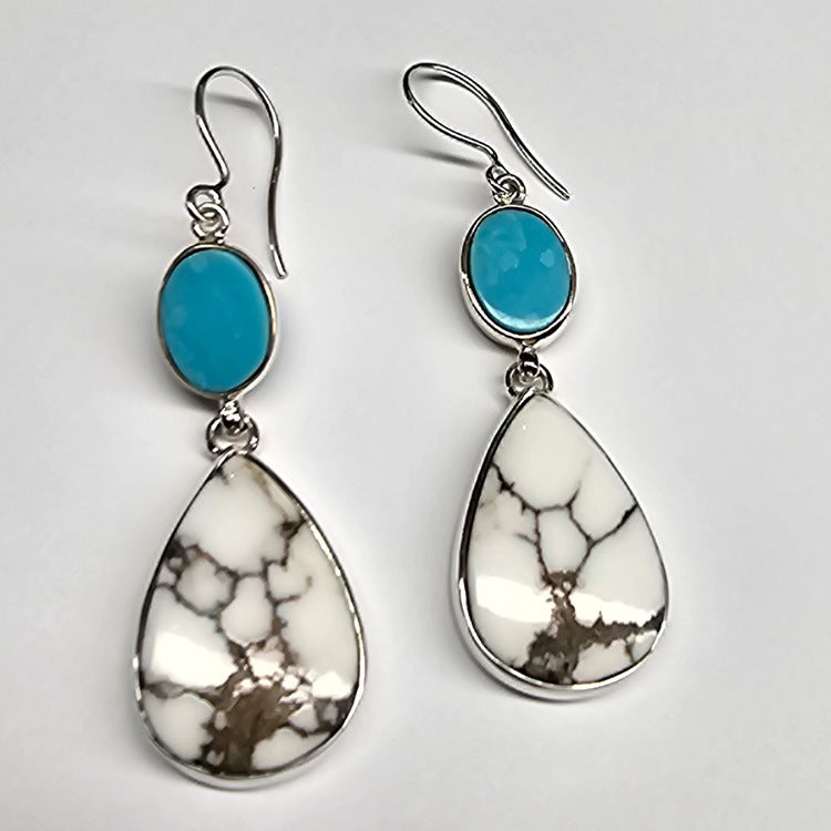 ENTIA HOOK EARRINGS TURQUOISE MAGNESITE
