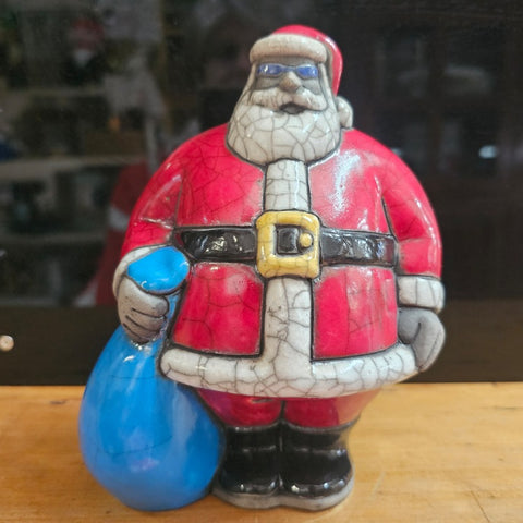 CERAMIC POT BELLIED SANTA CLAUS