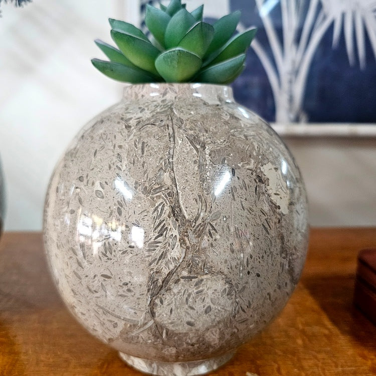 OCEANIC HARMONY VASE MARBLE ROUND