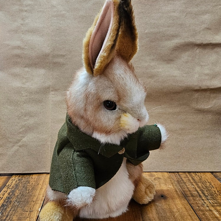 HAND PUPPET BUNNY IN COAT 35 CM