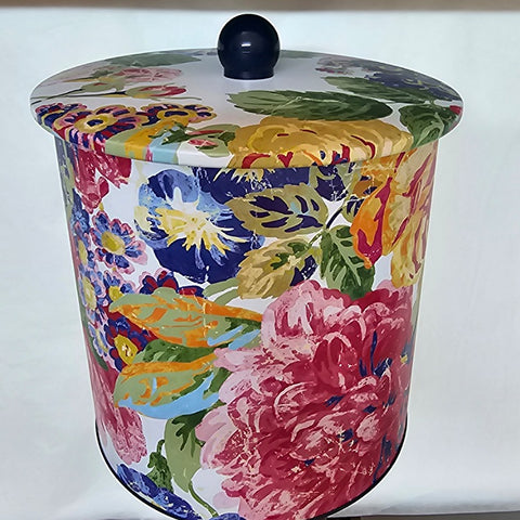 SANDERSON TIN BISCUIT BARREL