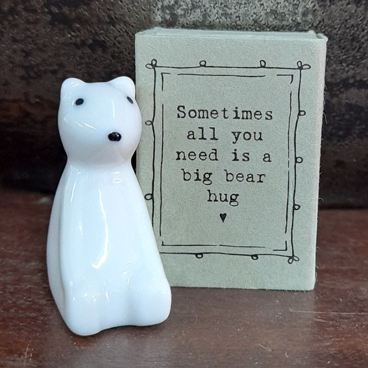 CERAMIC FIGURE IN A MATCHBOX