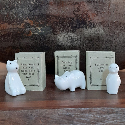 CERAMIC FIGURE IN A MATCHBOX