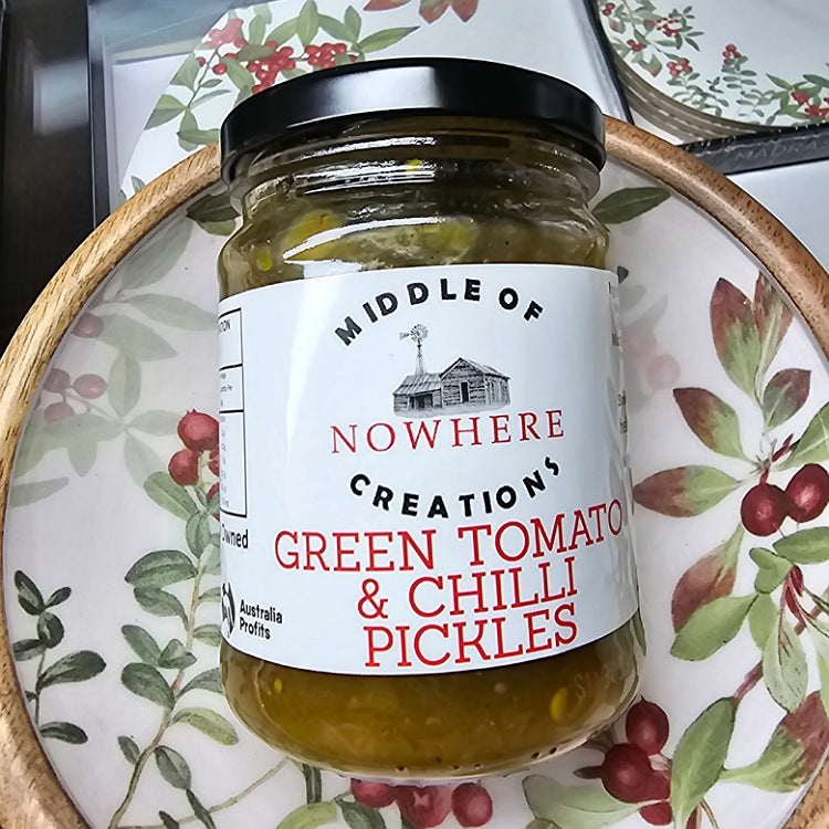 GREEN TOMATO AND CHILLI PICKLES
