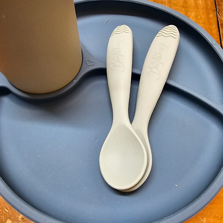 SILICONE SPOONS WITH TEETHER