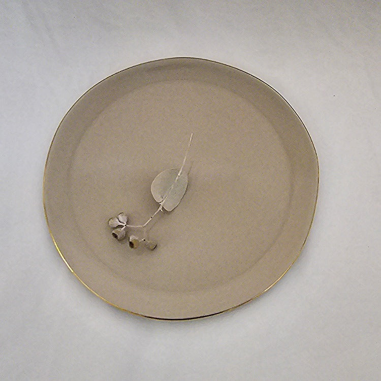 GOLD RIMMED CERAMIC PLATE