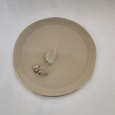 GOLD RIMMED CERAMIC PLATE
