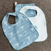 BABY FEEDING BIBS 2 PACK IN DRAWSTRING BAG