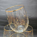 SET 4 GOLD DOTTI GLASSES TUMBLERS