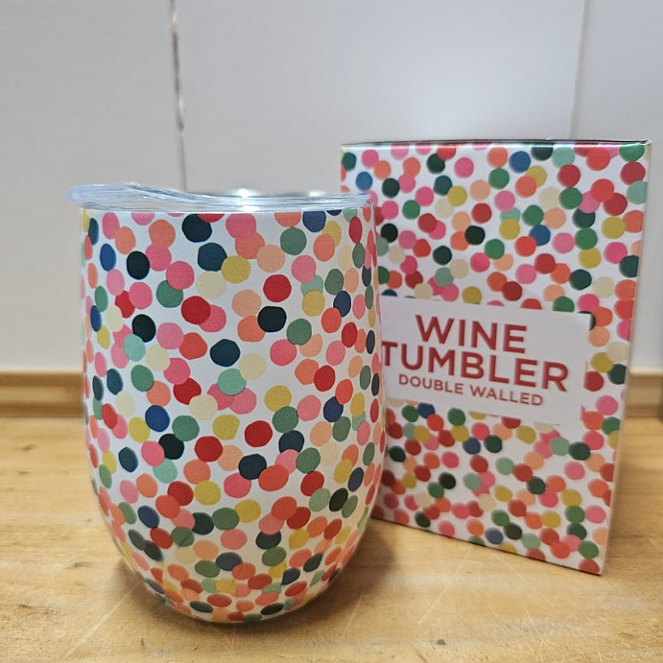 WINE TUMBLER STAINLESS STEEL CONFETTI