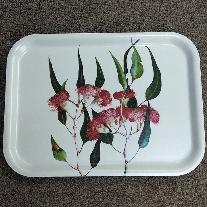 BIRCH WOOD TRAY RECTANGULAR EUCALYPT PAINTING