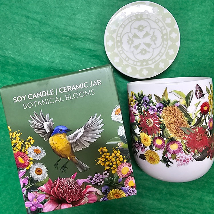 CANDLE BUSH FRAGRANCED SOY IN CERAMIC JAR