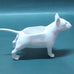 WHITE CERAMIC BULL TERRIER PLANTER