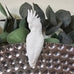 WHITE CERAMIC HANGING COCKATOO