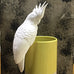 WHITE CERAMIC HANGING COCKATOO