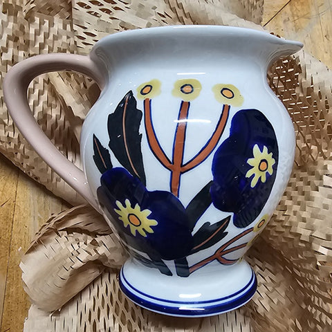 JONES AND CO PITCHER BLUE BLOOM