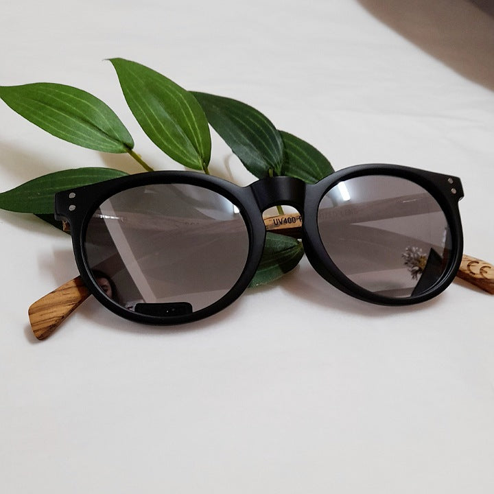POLARISED SUNGLASSES WOODEN ARMS