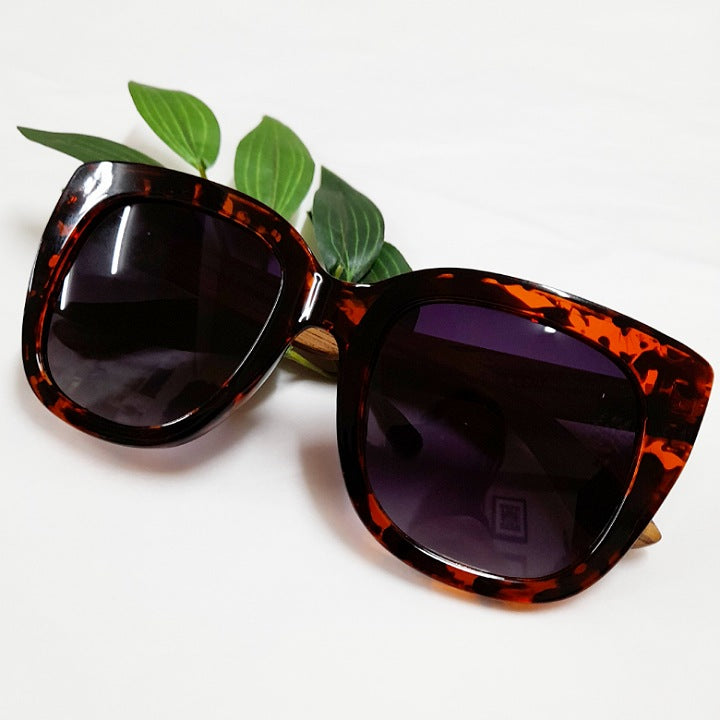 POLARISED SUNGLASSES WOODEN ARMS