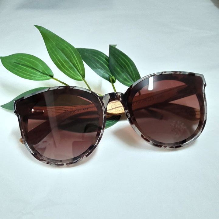 POLARISED SUNGLASSES WOODEN ARMS