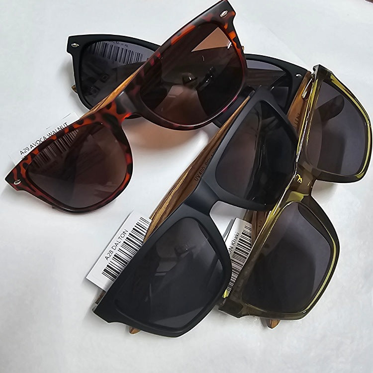 POLARISED SUNGLASSES WOODEN ARMS