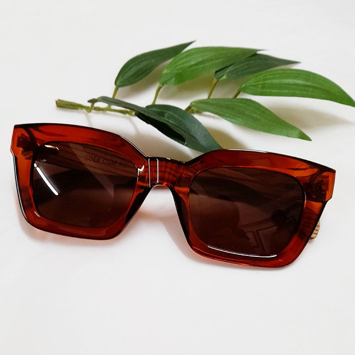 POLARISED SUNGLASSES WOODEN ARMS