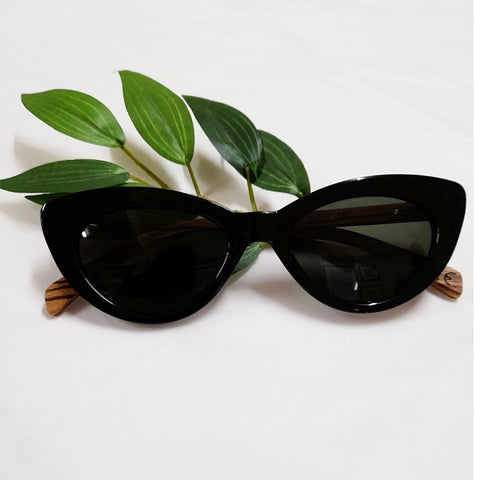 POLARISED SUNGLASSES WOODEN ARMS