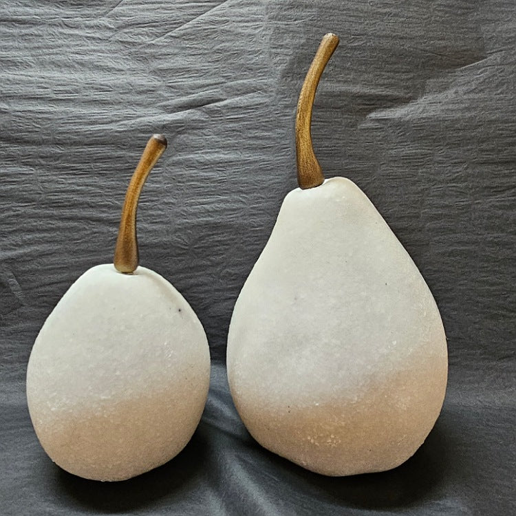 WHITE QUARTZ DECORATIVE PEAR