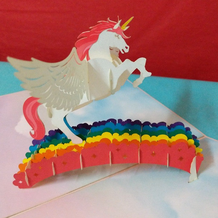 POP UP CARD MAGICAL UNICORN