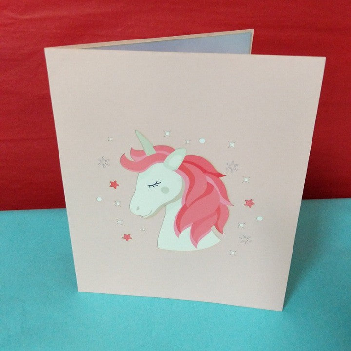 POP UP CARD MAGICAL UNICORN