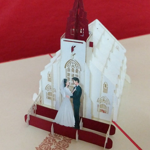 WEDDING CHAPEL POP UP CARD