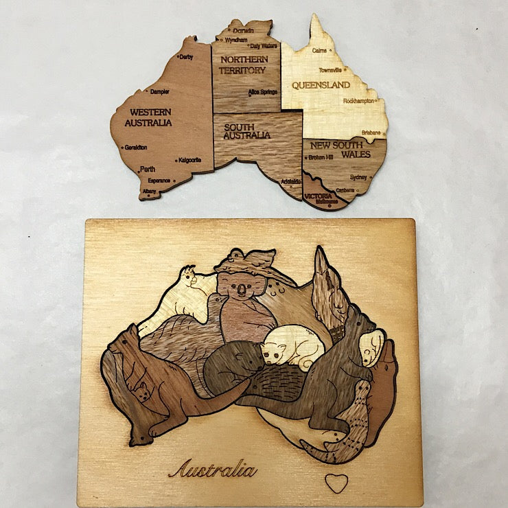 3D PUZZLE ANIMALS IN MAP OF AUSTRALIA