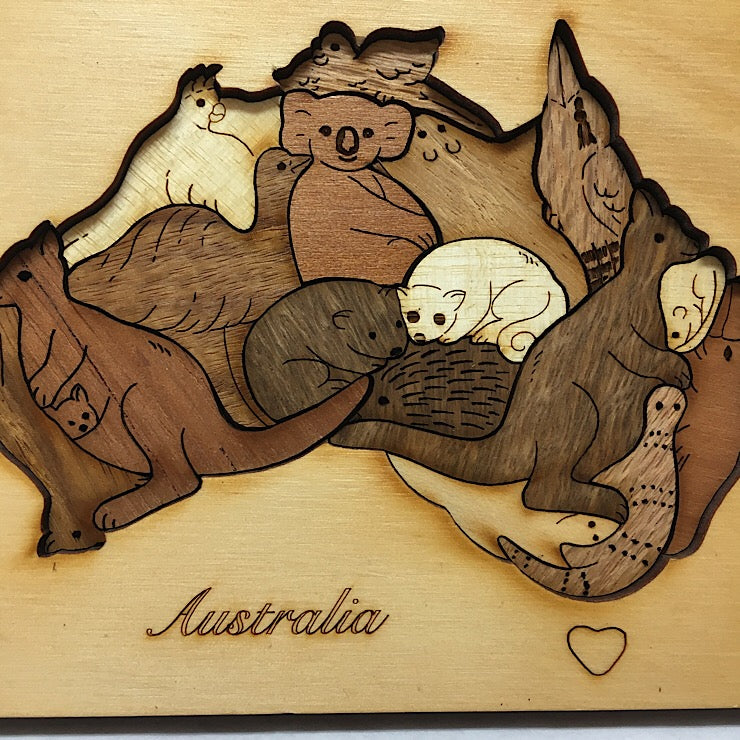 3D PUZZLE ANIMALS IN MAP OF AUSTRALIA