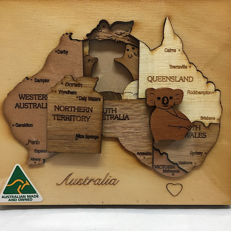 3D PUZZLE ANIMALS IN MAP OF AUSTRALIA