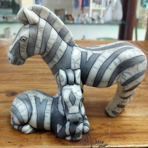 CERAMIC ZEBRA FOAL