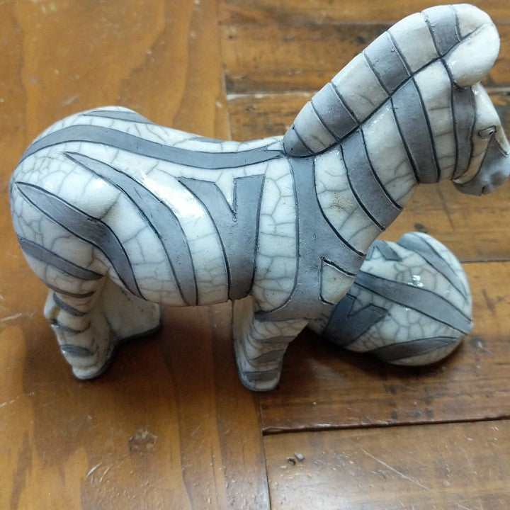 CERAMIC ZEBRA FOAL