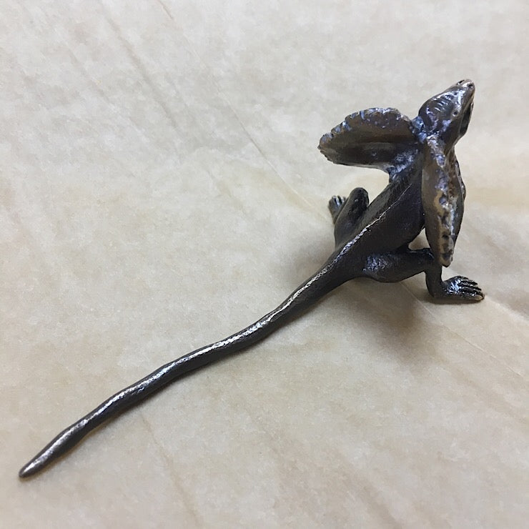 PETE SMIT BRONZE FRILLED NECK LIZARD MINIATURE